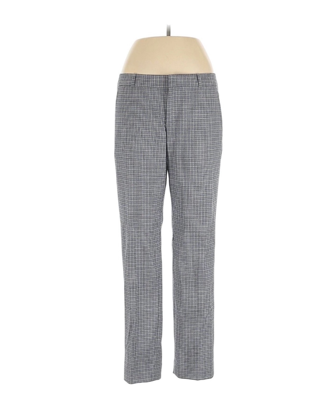 Banana Republic Gray Glen Plaid Straight Trousers